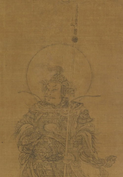 弗利尔美术馆藏元代白描佛画精品 提婆王图