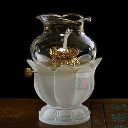 佛前供奉 莲花油灯 琉璃酥油灯 琉璃厂家批发价格 厂家 图片