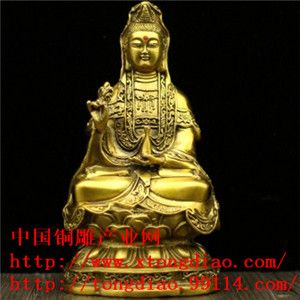 中国铜雕产业网铜雕工艺品订购,佛像厂家供应 价格 288元